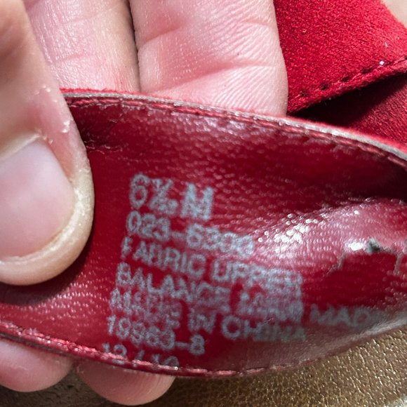 Studio Paolo Red Open Toe Espadrille Wedge Sandals Women's Size 6.5 - Picture 9 of 10